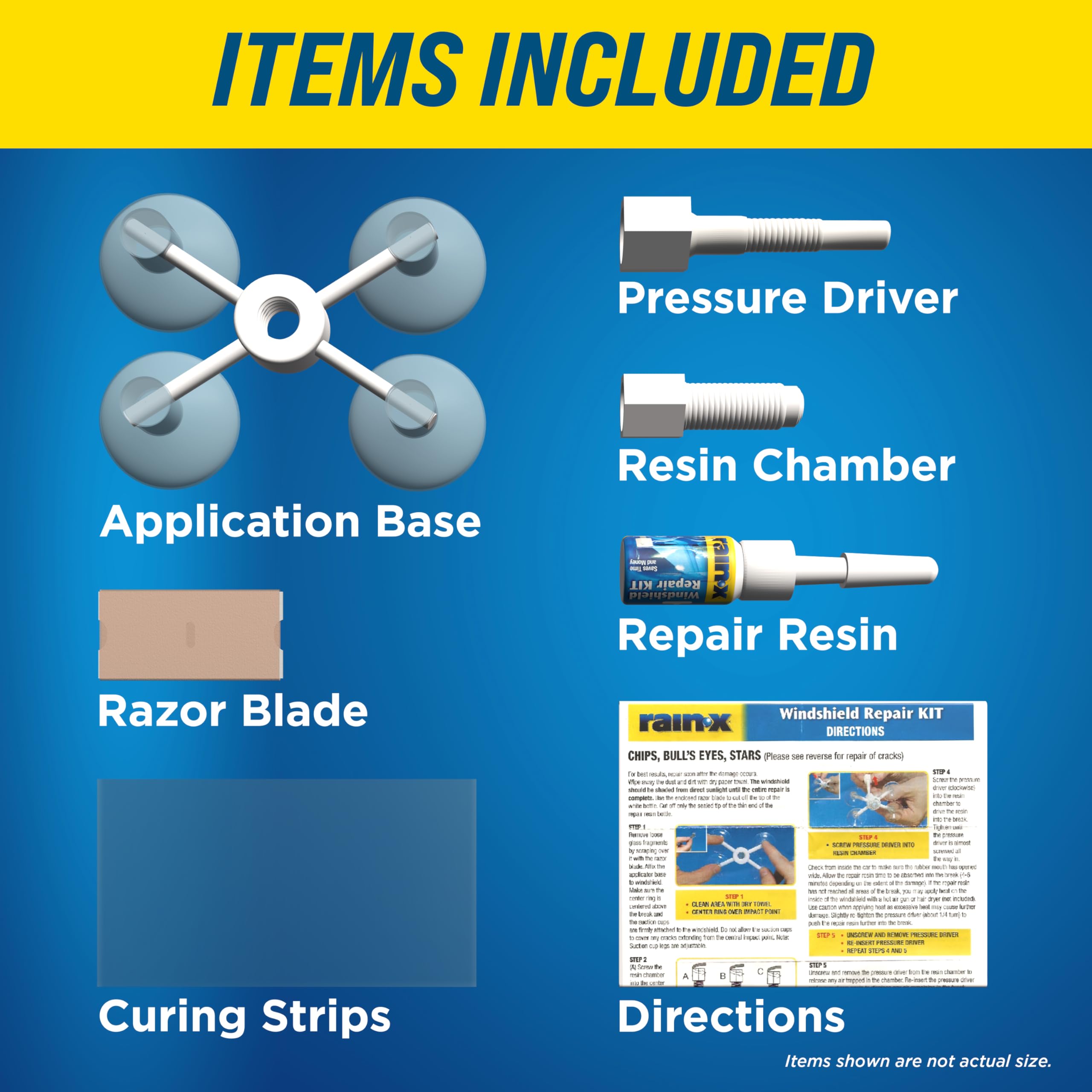 Rain-X 600001 Windshield Repair Kit - Quick and Easy Durable Resin Based Windshield Repair Kit for Chips and Cracks, Good for Round Damage Below 1" in Diameter and Cracks Smaller Than 12" in Length - Image 7