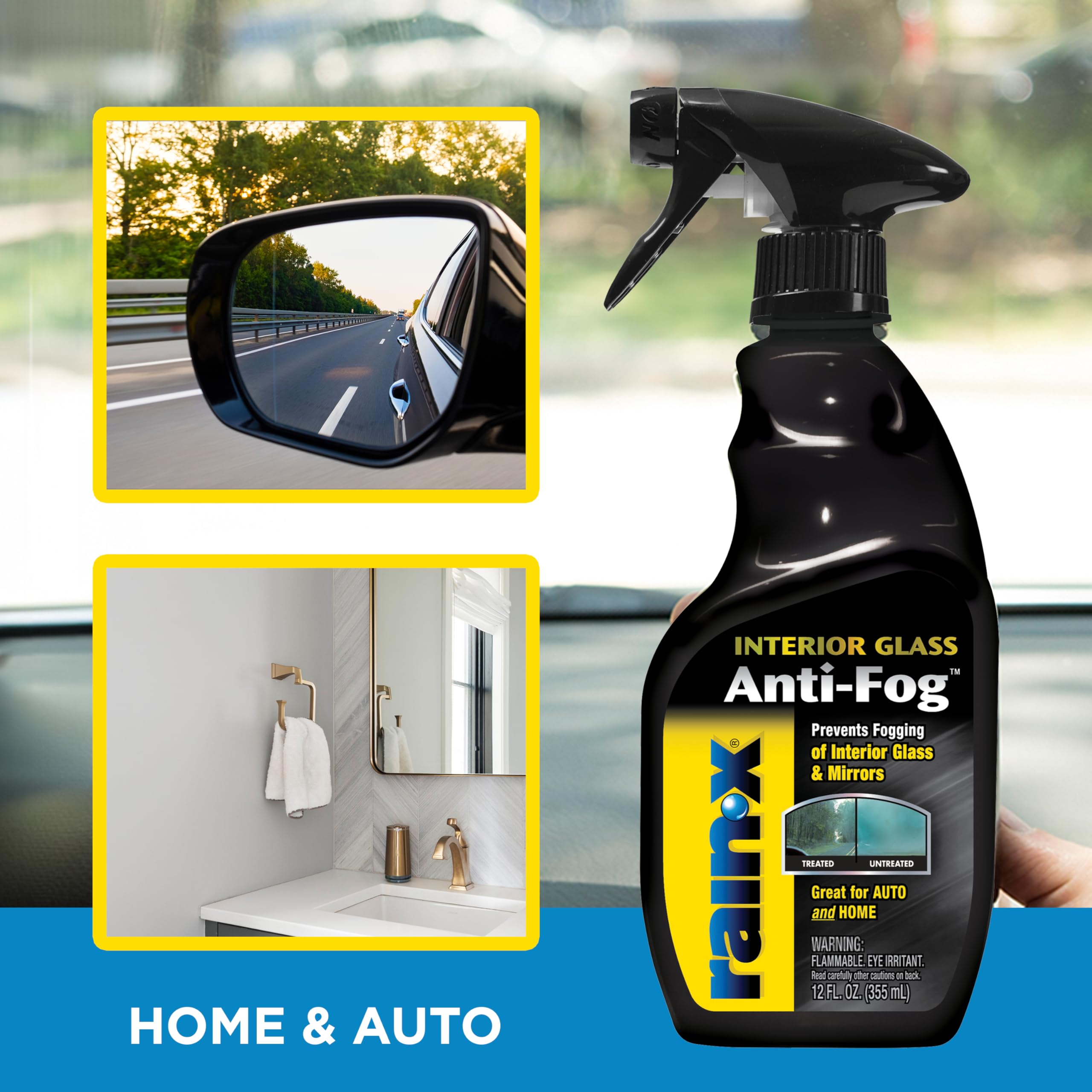 Rain-X 630543 Interior Glass Anti-Fog, 12 oz. - Prevents Fogging of Interior Glass and Mirrors, Usable on Both Automobiles and Marine Vehicles (Pack of 2) - Image 7