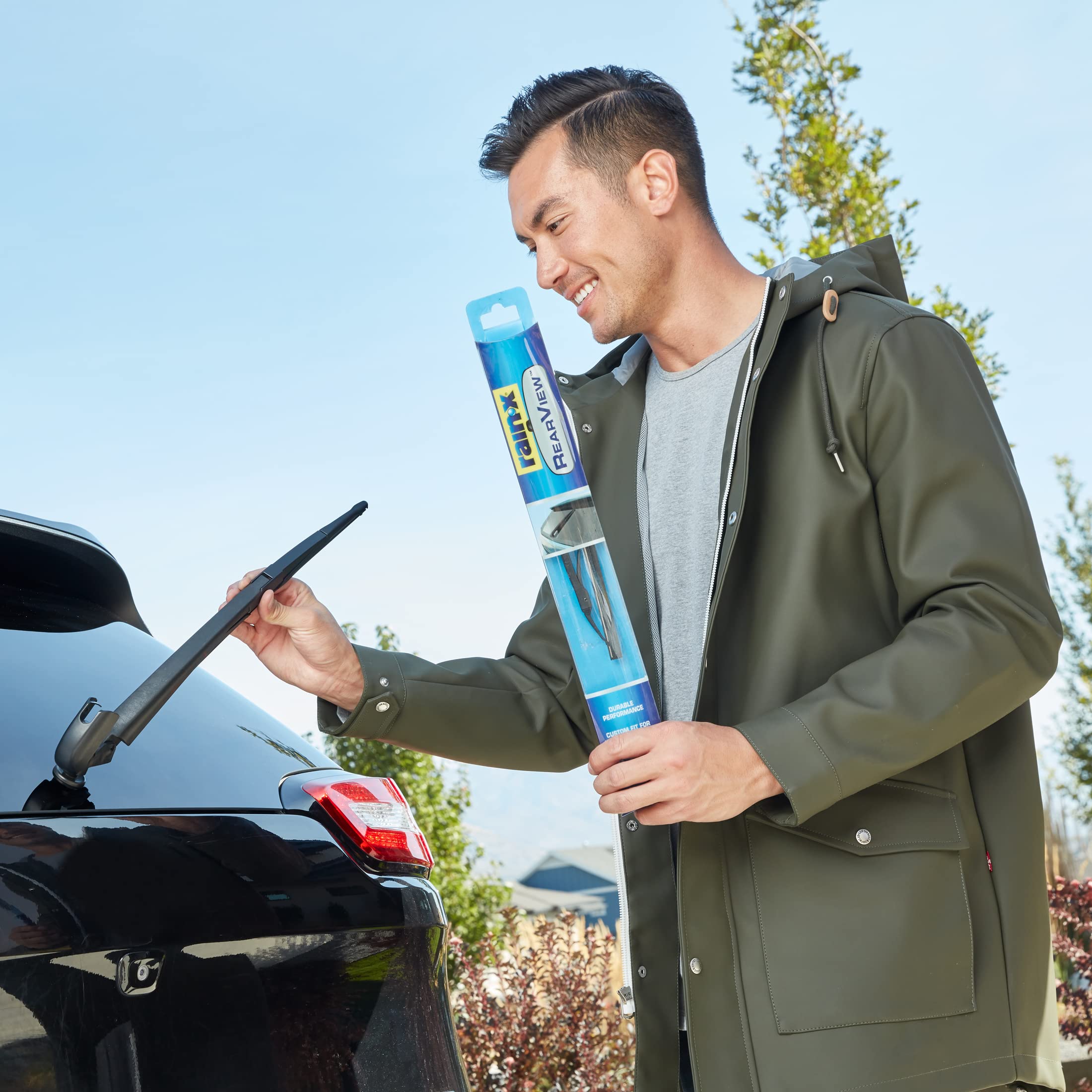 Rain-X 850026 RearView 14-A Rear Wiper Blade, 14 Inch Composite Rear Wiper Blade, Fits Rock Lock 2 (Pack Of 1), Automotive Replacement Wiper Blades That Meet Or Exceed OEM Quality And Design Standards - Image 3