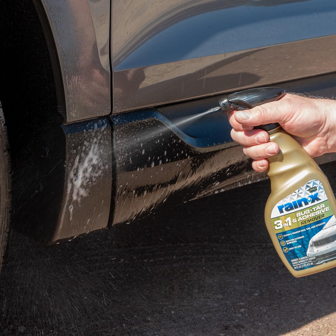 Rain-X Pro 620213 3-in-1 Bug, Tar and Adhesive Remover, 16oz - Premium Bug, Tar and Adhesive Remover to Help Clean and Remove Sticky Contaminants - Image 3