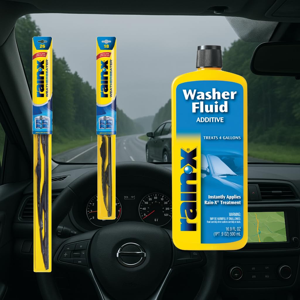 Rain-X WeatherBeater Wiper Blades (26" & 18") 2-Pack Bundle with Rain-X Washer Fluid Additive 16.9 fl. oz - Image 3